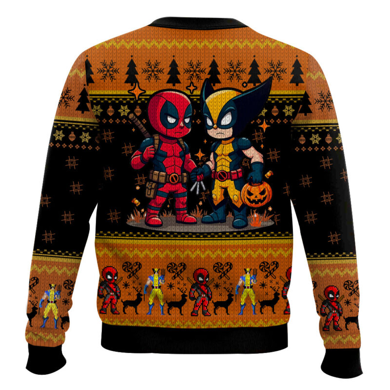 Hooktab This Is Going To Be A Slice Deadpool & Wolverine Ugly Christmas Sweater Hooktab This Is Going To Be A Slice Deadpool & Wolverine Ugly Christmas Sweater