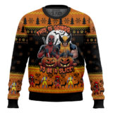 Hooktab This Is Going To Be A Slice Deadpool & Wolverine Ugly Christmas Sweater