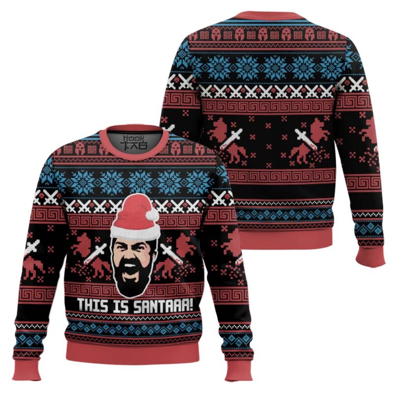 Hooktab This Is Santaaa 300 Ugly Christmas Sweater Hooktab This Is Santaaa 300 Ugly Christmas Sweater