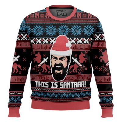 Hooktab This Is Santaaa 300 Ugly Christmas Sweater