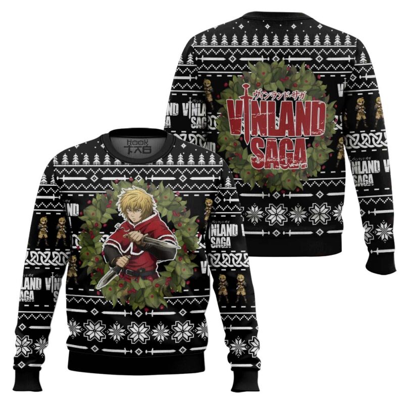 Hooktab Thorfinn Vinland Saga Ugly Christmas Sweater Hooktab Thorfinn Vinland Saga Ugly Christmas Sweater