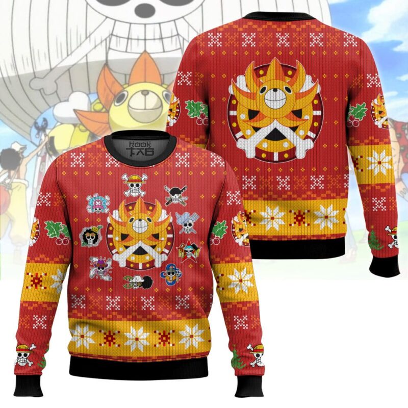 Hooktab Thousand Sunny One Piece Ugly Christmas Sweater Hooktab Thousand Sunny One Piece Ugly Christmas Sweater