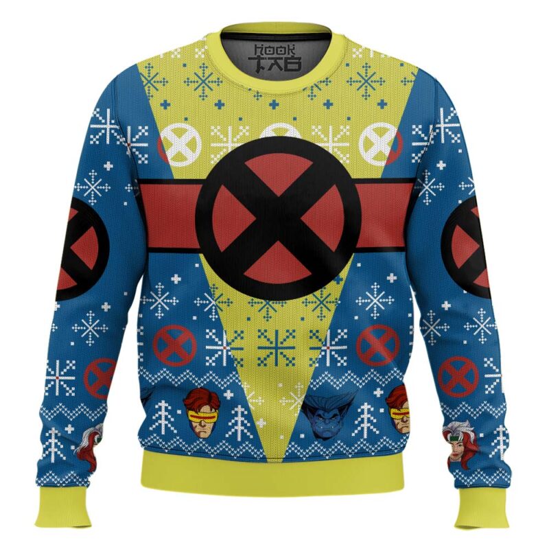 Hooktab Three Wise Mutants X-men Marvel Ugly Christmas Sweater