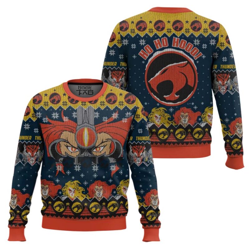 Hooktab Thundercats Ho Ho Hooo! Ugly Christmas Sweater Hooktab Thundercats Ho Ho Hooo! Ugly Christmas Sweater