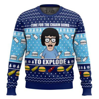 Hooktab Time For The Charm Bomb To Explore Bob's Burgers Ugly Christmas Sweater
