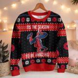 Hooktab Tis The Season To Be Amazing Spider-man Ugly Christmas Sweater