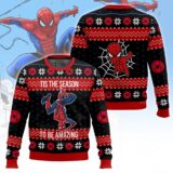 Hooktab Tis The Season To Be Amazing Spider-man Ugly Christmas Sweater