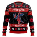 Hooktab Tis The Season To Be Amazing Spider-man Ugly Christmas Sweater
