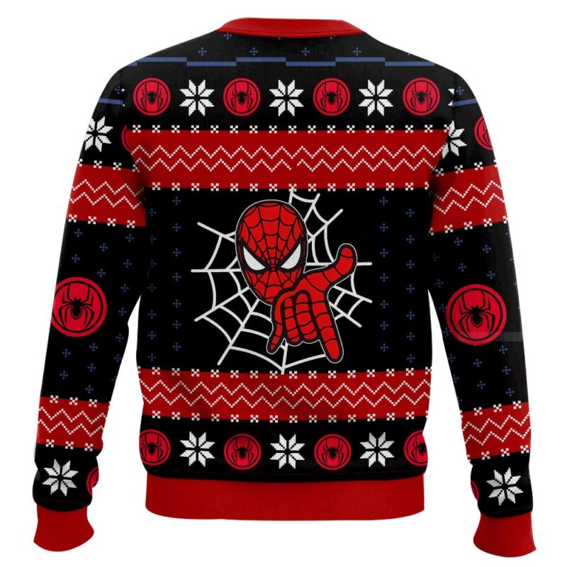 Hooktab Tis The Season To Be Amazing Spider-man Ugly Christmas Sweater Hooktab Tis The Season To Be Amazing Spider-man Ugly Christmas Sweater