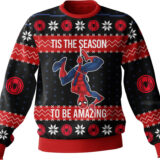 Hooktab Tis The Season To Be Amazing Spider-man Ugly Christmas Sweater