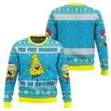 Hooktab Tis The Season To Be Spongy SpongeBob SquarePants Ugly Christmas Sweater