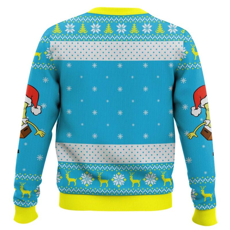 Hooktab Tis The Season To Be Spongy SpongeBob SquarePants Ugly Christmas Sweater Hooktab Tis The Season To Be Spongy SpongeBob SquarePants Ugly Christmas Sweater