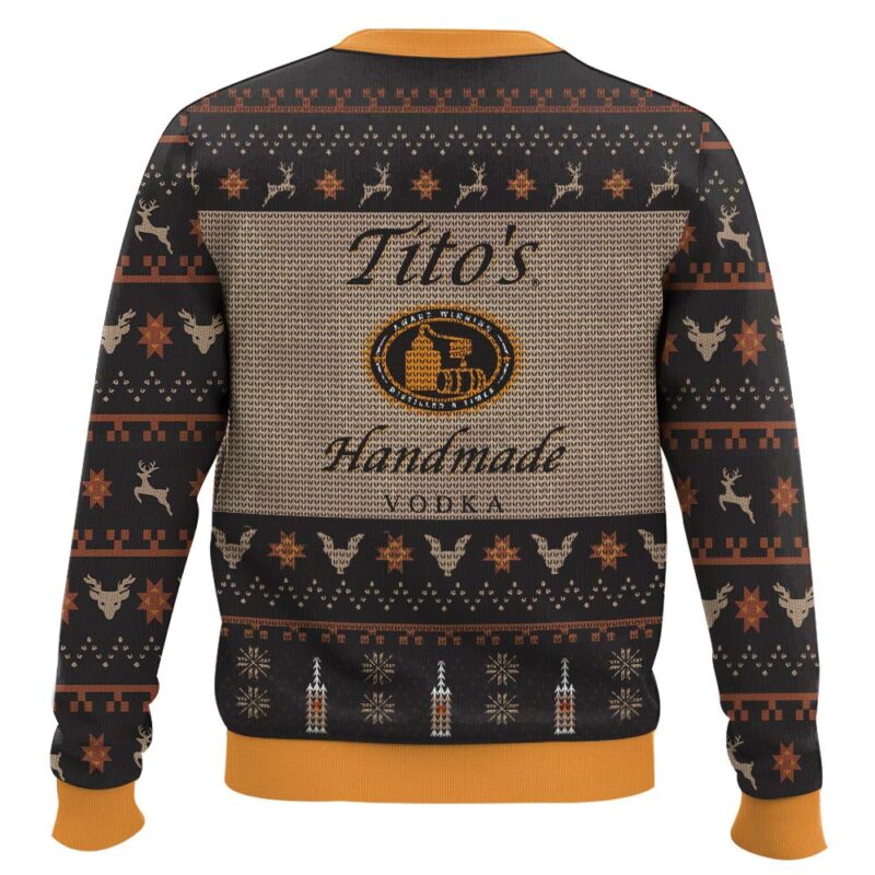 Hooktab Tito's American Handmade Vodka Ugly Christmas Sweater Hooktab Tito's American Handmade Vodka Ugly Christmas Sweater