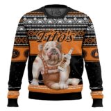 Hooktab Tito's Bulldog Ugly Christmas Sweater