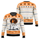 Hooktab Tito's Drink Drank Drunk Ugly Christmas Sweater