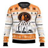Hooktab Tito's Drink Drank Drunk Ugly Christmas Sweater