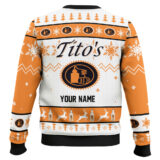 Hooktab Tito's Handmade Vodka - Custom Name Ugly Christmas Sweater