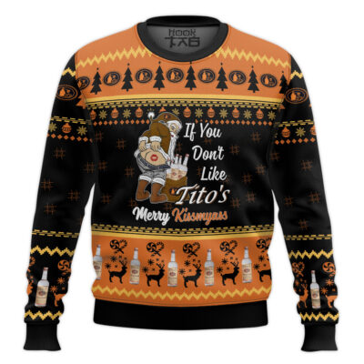 Hooktab Tito's Merry Kissmyass Ugly Christmas Sweater