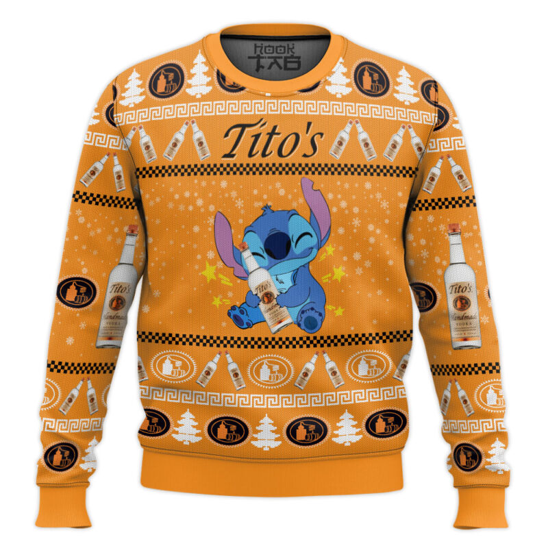 Hooktab Tito's Stitch Ugly Christmas Sweater