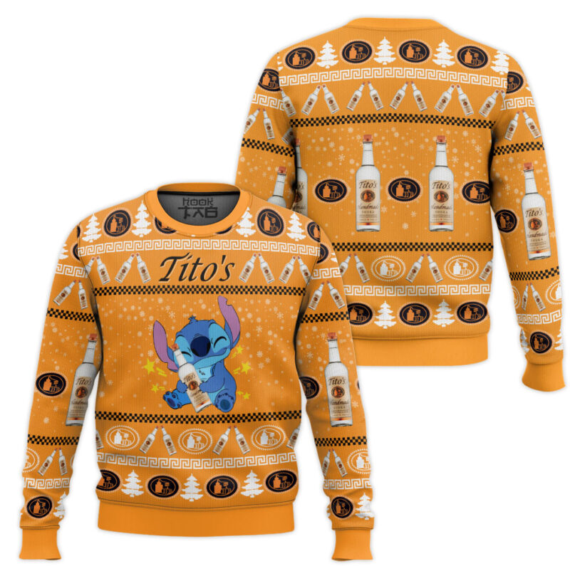 Hooktab Tito's Stitch Ugly Christmas Sweater Hooktab Tito's Stitch Ugly Christmas Sweater