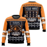 Hooktab Tito's Vodka - Custom Name Ugly Christmas Sweater