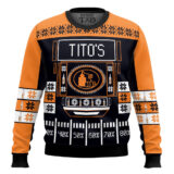 Hooktab Tito's Vodka - Custom Name Ugly Christmas Sweater
