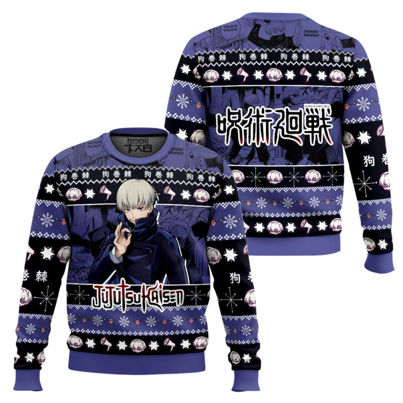 Hooktab Toge Inumaki Jujutsu Kaisen Ugly Sweater Hooktab Toge Inumaki Jujutsu Kaisen Ugly Sweater