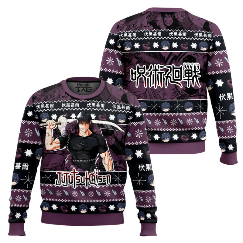 Hooktab Toji Fushiguro Jujutsu Kaisen Ugly Sweater Hooktab Toji Fushiguro Jujutsu Kaisen Ugly Sweater