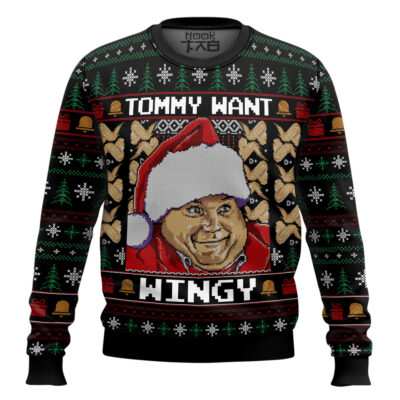 Hooktab Tommy Want Wingy Chris Farley Ugly Christmas Sweater