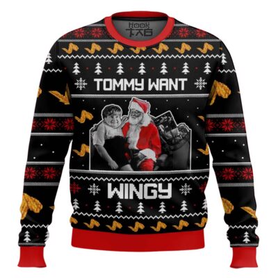Hooktab Tommy Want Wingy Saturday Night Live Ugly Christmas Sweater
