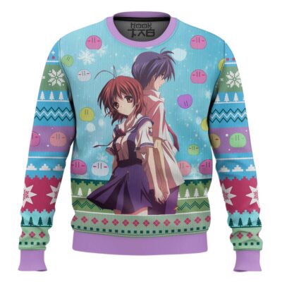 Hooktab Tomoya And Nagisa Clannad Ugly Christmas Sweater
