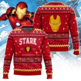 Hooktab Tony Stark Iron Man Ugly Christmas Sweater