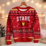 Hooktab Tony Stark Iron Man Ugly Christmas Sweater