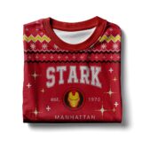 Hooktab Tony Stark Iron Man Ugly Christmas Sweater