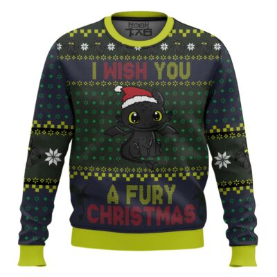 Hooktab Toothless Fury Christmas How To Train Your Dragon Ugly Christmas Sweater