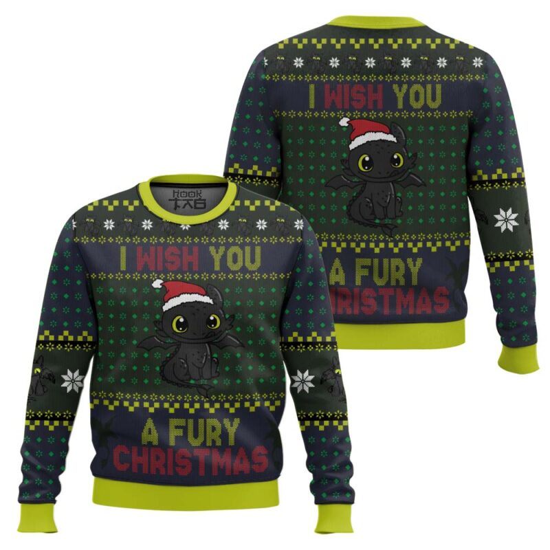 Hooktab Toothless Fury Christmas How To Train Your Dragon Ugly Christmas Sweater Hooktab Toothless Fury Christmas How To Train Your Dragon Ugly Christmas Sweater