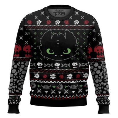 Hooktab Toothless How To Train Your Dragon Ugly Christmas Sweater