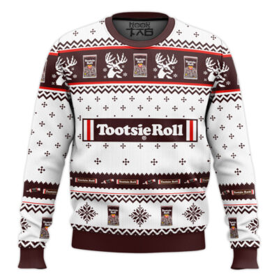 Hooktab Tootsie Roll Ugly Christmas Sweater