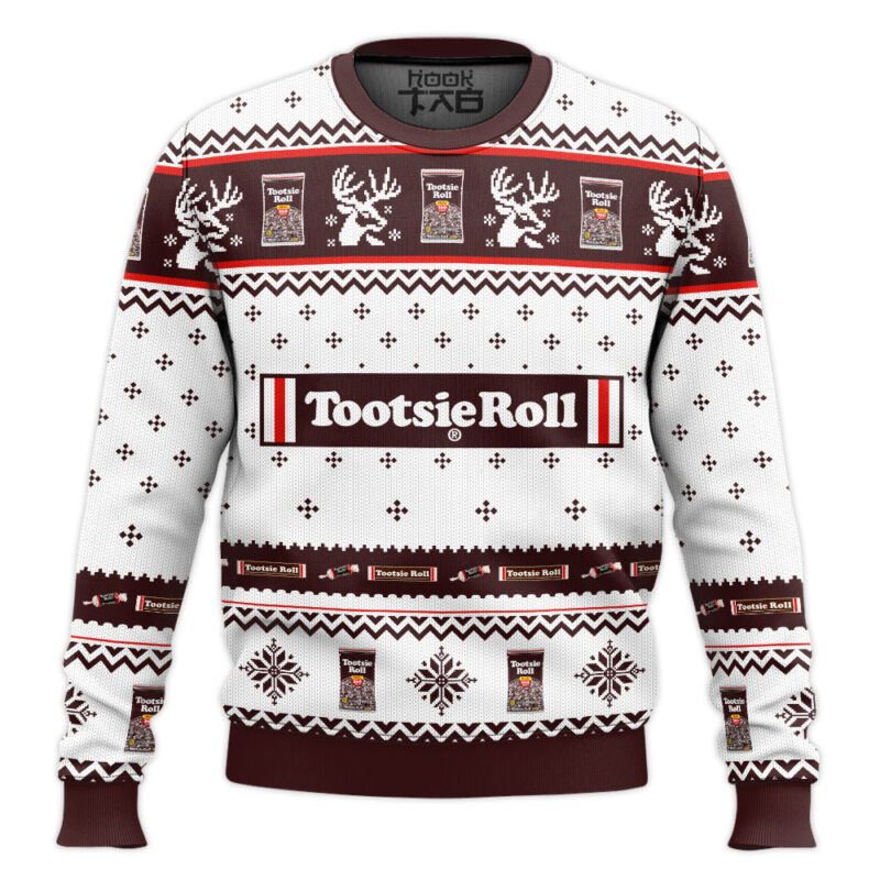Hooktab Tootsie Roll Ugly Christmas Sweater