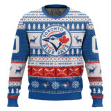 Hooktab Toronto Blue Jays - Custom Name And Number Ugly Sweater