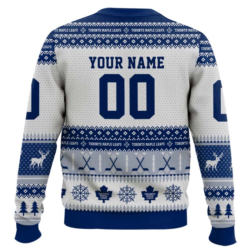 Hooktab Toronto Maple Leafs - Custom Name And Number Ugly Sweater Hooktab Toronto Maple Leafs - Custom Name And Number Ugly Sweater