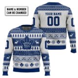 Hooktab Toronto Maple Leafs - Custom Name And Number Ugly Sweater