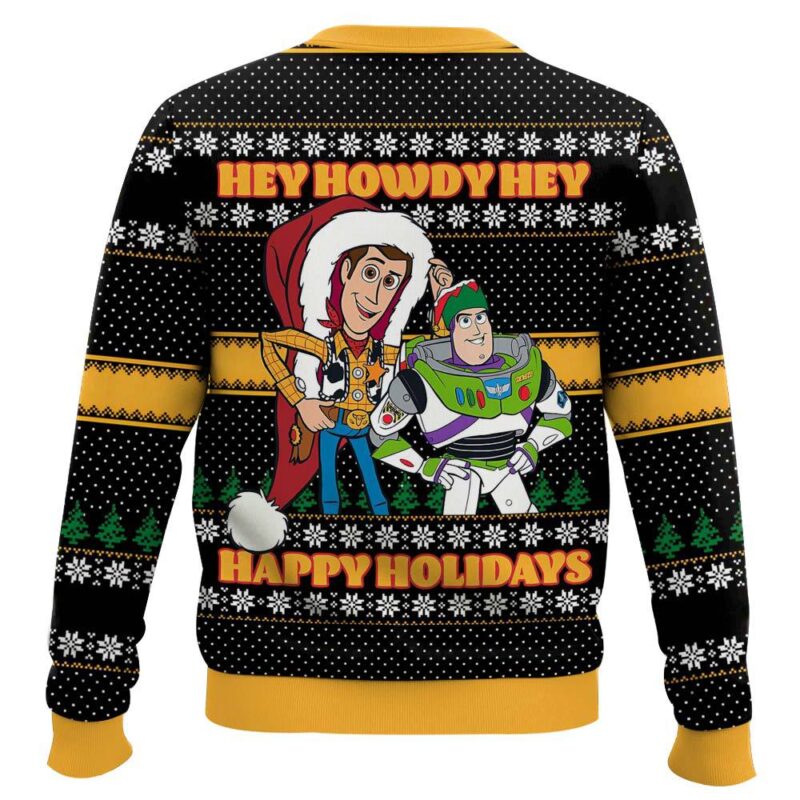 Hooktab Toy Story Christmas Hey Howdy Ugly Christmas Sweater Hooktab Toy Story Christmas Hey Howdy Ugly Christmas Sweater