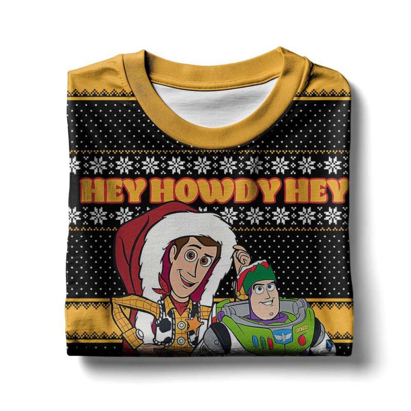 Hooktab Toy Story Christmas Hey Howdy Ugly Christmas Sweater Hooktab Toy Story Christmas Hey Howdy Ugly Christmas Sweater