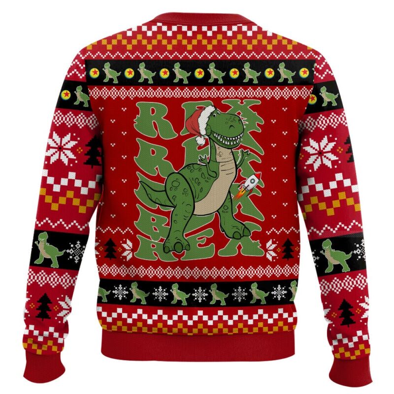Hooktab Toy Story Christmas Is Roarsome Ugly Christmas Sweater Hooktab Toy Story Christmas Is Roarsome Ugly Christmas Sweater