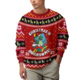 Hooktab Toy Story Christmas Is Roarsome Ugly Christmas Sweater