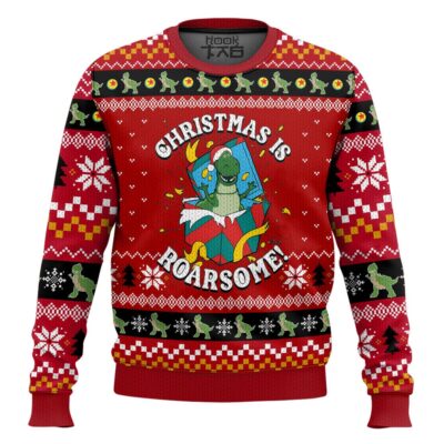 Hooktab Toy Story Christmas Is Roarsome Ugly Christmas Sweater