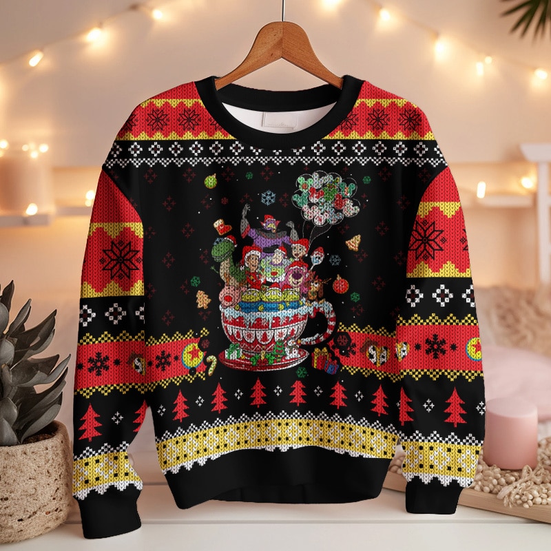 Hooktab Toy Story Christmas Time Ugly Christmas Sweater Hooktab Toy Story Christmas Time Ugly Christmas Sweater