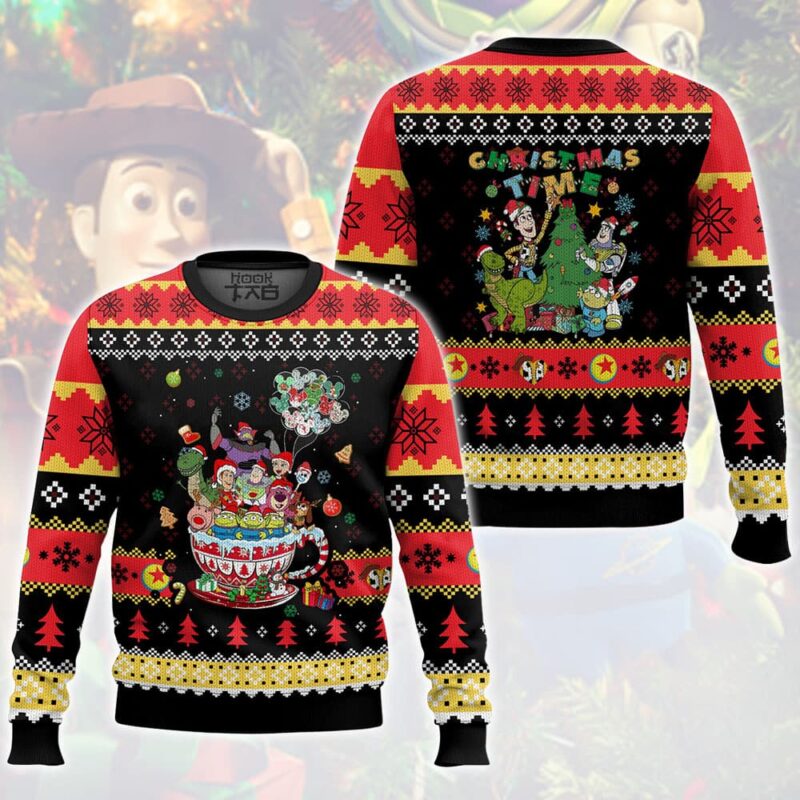 Hooktab Toy Story Christmas Time Ugly Christmas Sweater Hooktab Toy Story Christmas Time Ugly Christmas Sweater