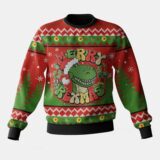 Hooktab Toy Story Merry Rexmas Ugly Christmas Sweater